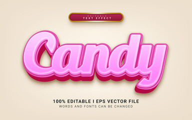 candy 3d style text effect