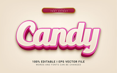 candy cartoon 3d style text effect