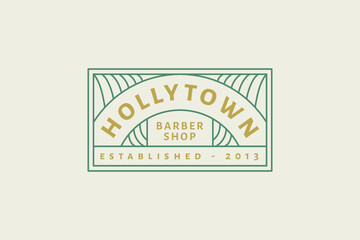 barbershop logo badge vintage retro labels