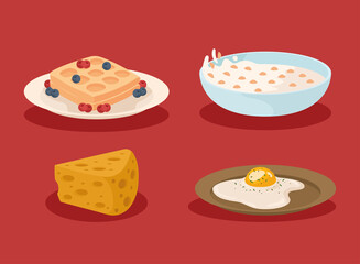 four breakfast ingredients