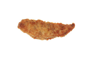 Tasty chicken strip isolated on white background