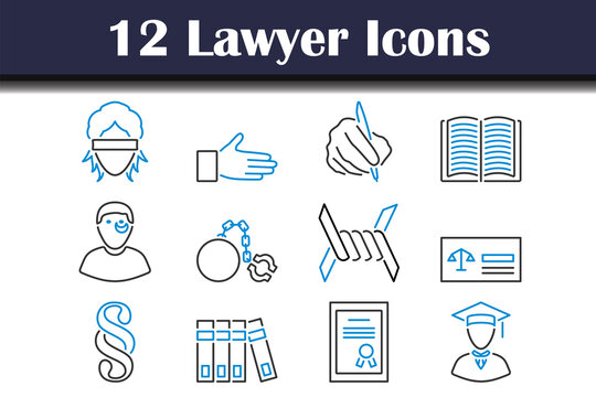 Lawyer Icon Set