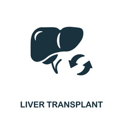 Liver Transplant flat icon. Colored element sign from transplantation collection. Flat Liver Transplant icon sign for web design, infographics and more.