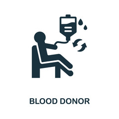 Blood Donor flat icon. Colored element sign from transplantation collection. Flat Blood Donor icon sign for web design, infographics and more.