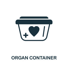 Organ Container flat icon. Colored element sign from transplantation collection. Flat Organ Container icon sign for web design, infographics and more.