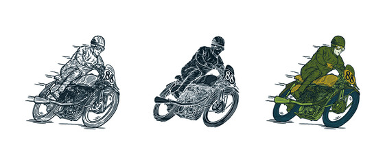 Vintage Illustration Motorcycle