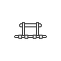 Horizontal bar line icon