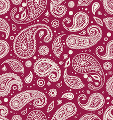 Paisley vector seamless pattern vintage ethnic print design