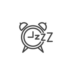 Alarm clock line icon