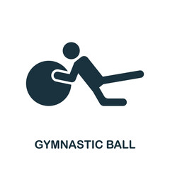 Gymnastic Ball icon. Monochrome simple Gymnastic Ball icon for templates, web design and infographics