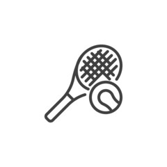 Tennis sport line icon