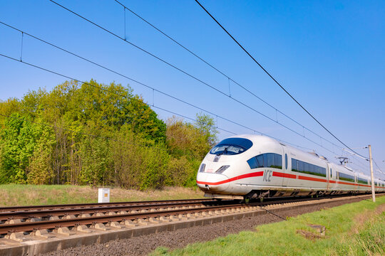 German High Speed Train ICE With Speed