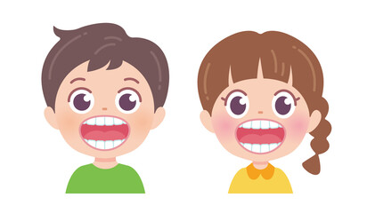 白い歯を見せて笑う子供