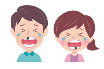 虫歯になった男女