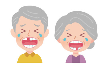 歯が抜けた高齢者