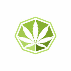 Cannabis, Pot Leaf, Hemp Label logo design