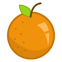Illustration of orange minimal food fruit concept vector template