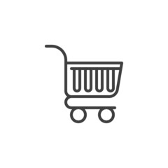 Shopping cart line icon