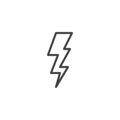 Lightning bolt line icon