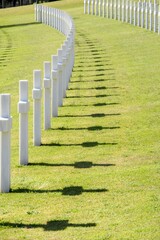 The white crosses of the war cemetery in Florence