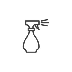 Spray bottle line icon