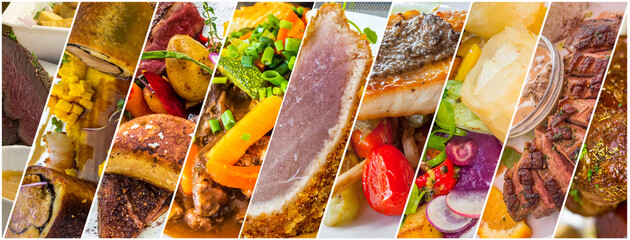 collage de spécialités culinaires de la gastronomie française 