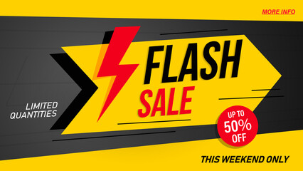 Flash Sale banner template design. vector EPS 10
