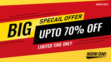 Sale banner template design, Super sale special offer. 