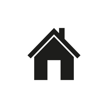 The icon of the house. Pictogram. Simple flat vector illustration on a white background.