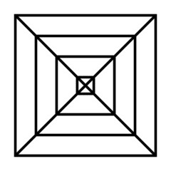 Radar square quad chart spider, radar chart template with empty square 4S