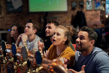 Group of friendship disappointment of match result