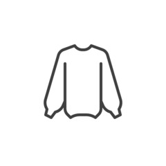 Stylish sweater line icon