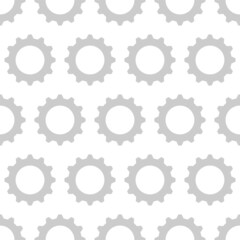 Gears seamless pattern. Vector illustration. Working gear. Machinery gear. Pin gear. Progresiruet gear.
