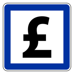 Britisches Pfund und Schild