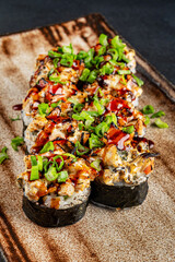 tasty on the black stone