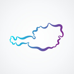 Austria - Outline Map
