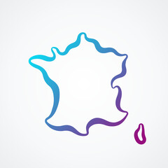 France - Outline Map