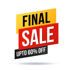 Sale banner template design, Final sale special offer. 