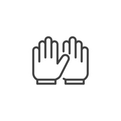 Obraz premium Gloves line icon