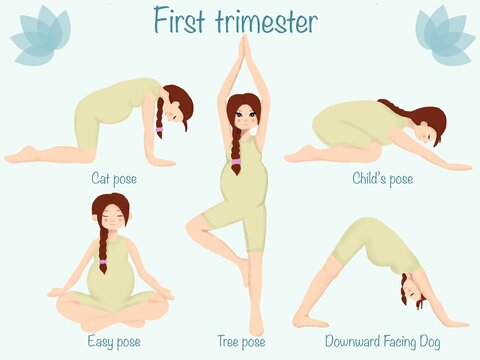Pregnancy Yoga For First Trimester| Camel Pose Infographic