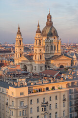 Fototapeta na wymiar St. Stephen's Basilica Cathedral from Budapest's Eye