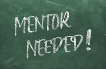 Obraz premium Word writing text Mentor Needed. Business concept for Employee training under senior assigned act as advisor.