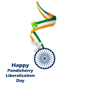Happy Pondicherry Liberalisation Day Greeting Card