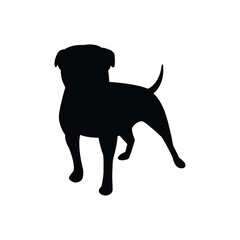 bull dog icon silhouette vector