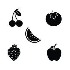 set of fruit icons