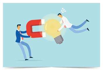 Attractive power and business idea with magnet