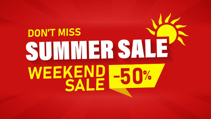 Summer sale vector banner graphic vector