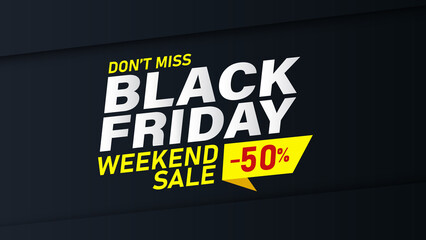 Black Friday sale banner template design