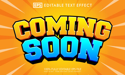 Coming soon editable text effect