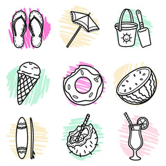 set of icons